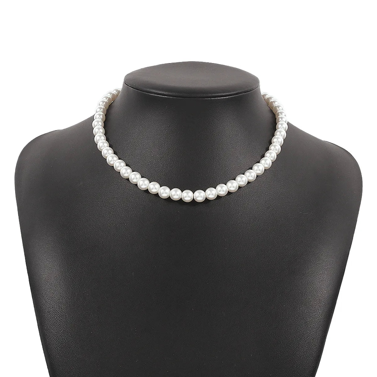 Retro Pearl Geometric Multi-Layer Choker