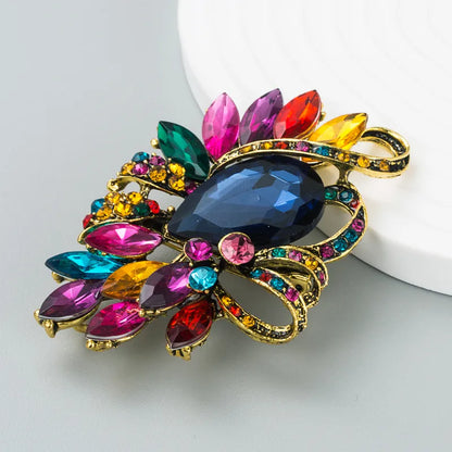 Retro Personality Creative Crystal Glass Diamond Brooch Fashion Corsage Wholesale