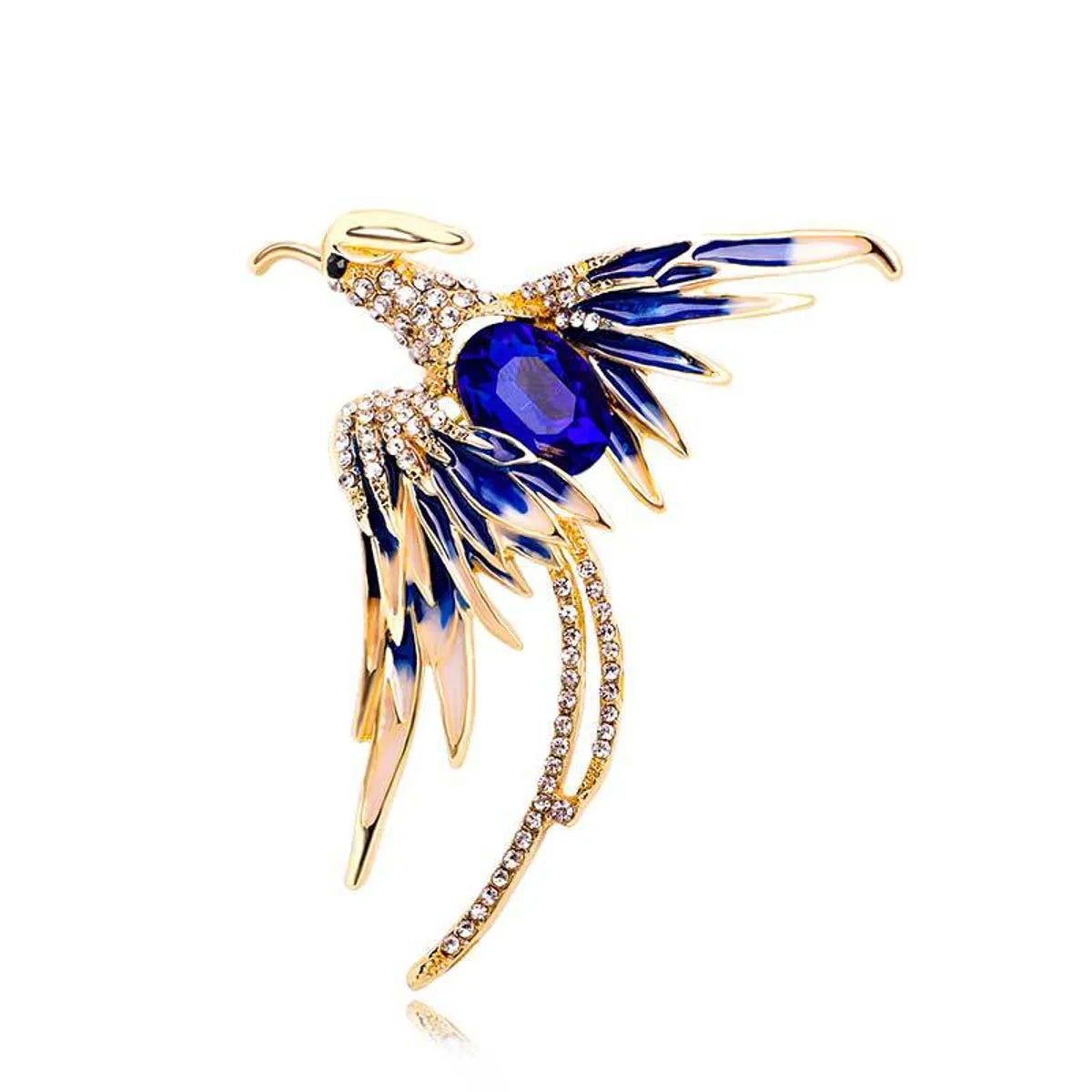 Retro Phoenix Alloy Inlay Rhinestones Women'S Brooches