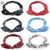 Retro Plaid Cloth Rabbit Ear Knot Headband With Steel Wire Support Handmade Elastic Hair Accessory For Women