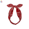 Retro Plaid Cloth Rabbit Ear Knot Headband With Steel Wire Support Handmade Elastic Hair Accessory For Women