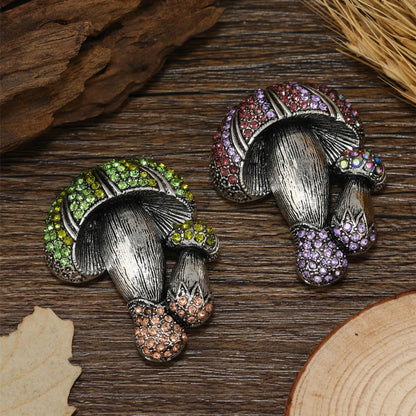 Retro Plant Alloy Plating Rhinestones Unisex Brooches