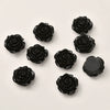 Retro Plastic Resin Oil Painting Rose Camellia Ear Stud Hair Accessories Jewelry