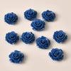 Retro Plastic Resin Oil Painting Rose Camellia Ear Stud Hair Accessories Jewelry