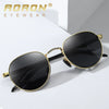 Retro Polarized Round Sunglasses Full Frame Metal Frame Unisex Colorful Reflective Sunshade Mirror