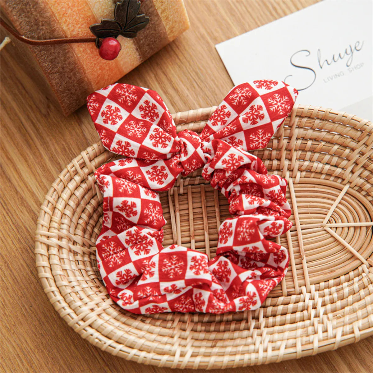 Retro Polka Dots Cloth Handmade Hair Tie