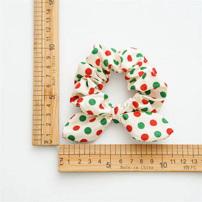 Retro Polka Dots Cloth Handmade Hair Tie