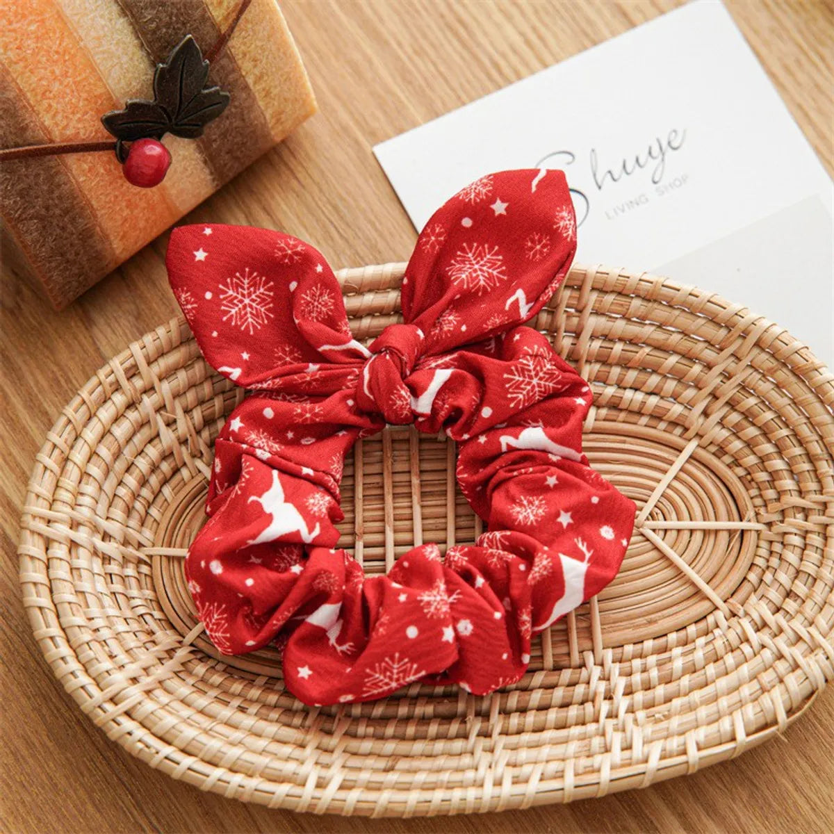 Retro Polka Dots Cloth Handmade Hair Tie