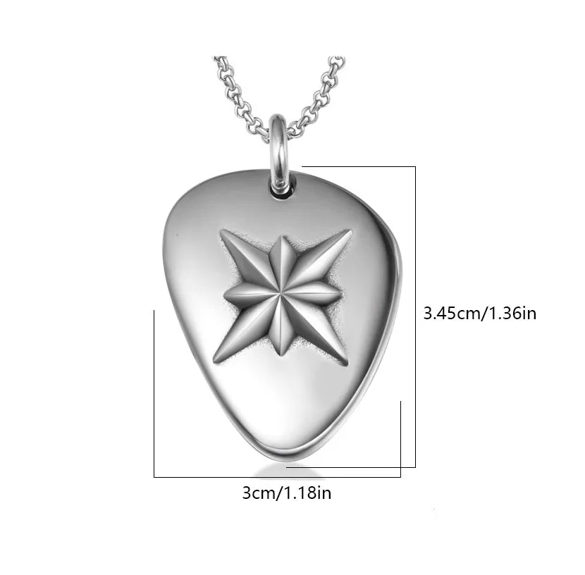 Retro Punk Classic Style Hexagram 304 Stainless Steel Polishing Men'S Pendant Necklace