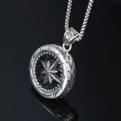 Retro Punk Classic Style Hexagram 304 Stainless Steel Polishing Men'S Pendant Necklace