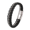Retro Punk Color Block Titanium Steel Braid Bracelets
