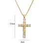 Retro Punk Cross Copper Geometric Pendant Necklace With Electroplating O Subchain For Unisex