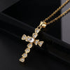 Retro Punk Cross Copper Geometric Pendant Necklace With Electroplating O Subchain For Unisex