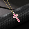 Retro Punk Cross Copper Geometric Pendant Necklace With Electroplating O Subchain For Unisex