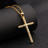 Retro Punk Cross Copper Geometric Pendant Necklace With Electroplating O Subchain For Unisex
