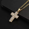 Retro Punk Cross Copper Geometric Pendant Necklace With Electroplating O Subchain For Unisex