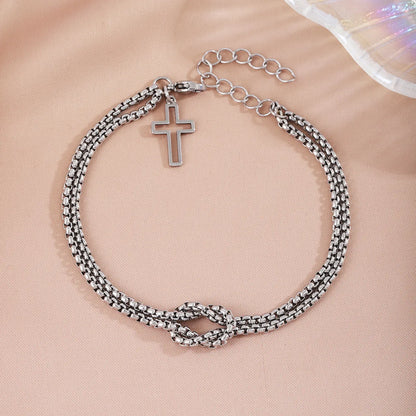 Retro Punk Cross Stainless Steel Bracelets