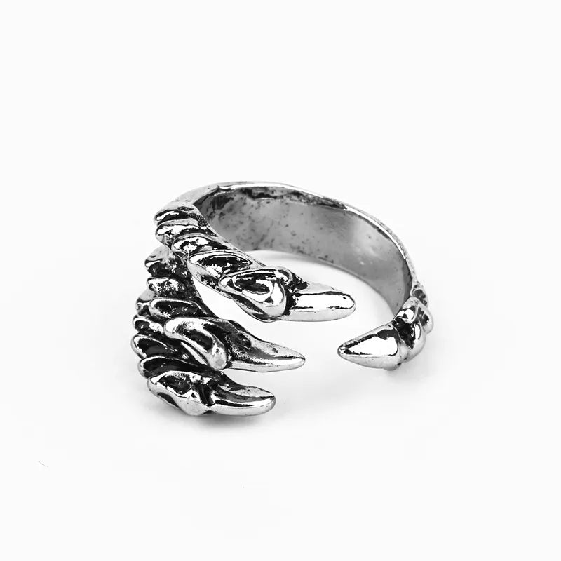 Retro Punk Eagle Claw Adjustment Open Ring