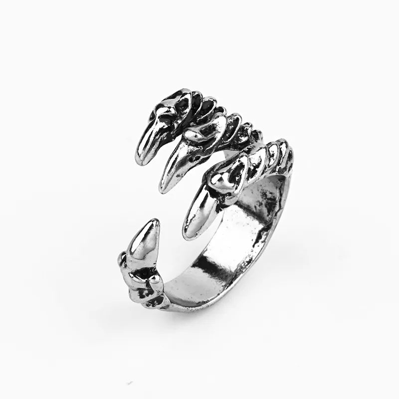 Retro Punk Eagle Claw Adjustment Open Ring