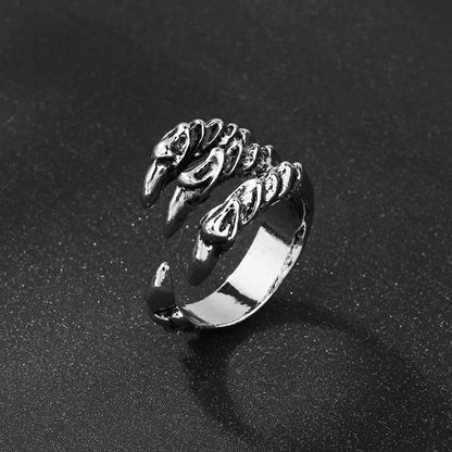 Retro Punk Eagle Claw Adjustment Open Ring