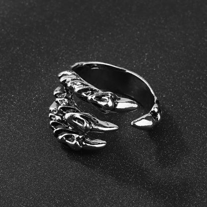 Retro Punk Eagle Claw Adjustment Open Ring