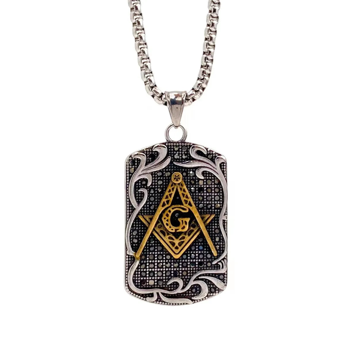 Retro Punk Geometric Symbol 304 Stainless Steel Men'S Charms Pendant Necklace