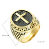Retro Punk Geometric Titanium Steel Ring For Men And Unisex With Polishing Treatment