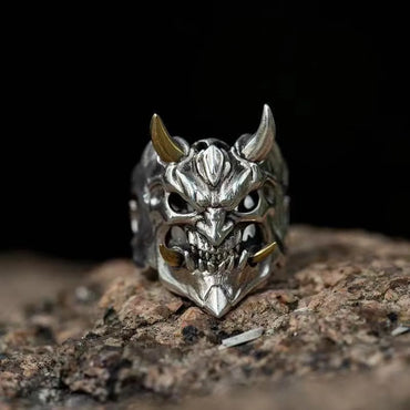 Retro Punk Ghost Alloy Plating Men'S Open Rings