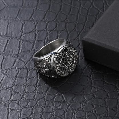 Retro Punk Letter 304 Stainless Steel Irregular Men'S Rings