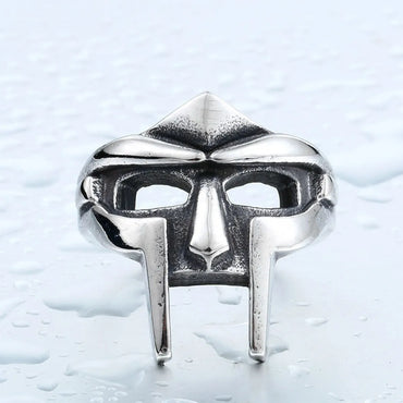 Retro Punk Mask Alloy Plating Silver Plated Men'S Rings