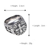 Retro Punk Men's Titanium Steel Cross Ring With Geometric Pattern And Electroplating Treatment