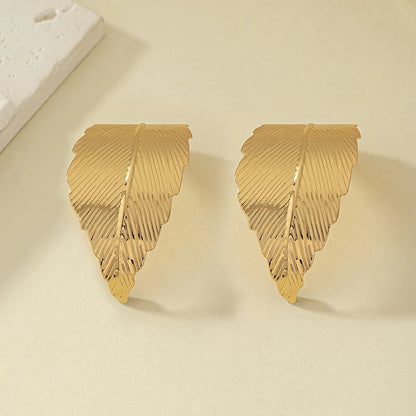 Retro Punk Modern Style Leaves Alloy Plating Women's Drop Earrings