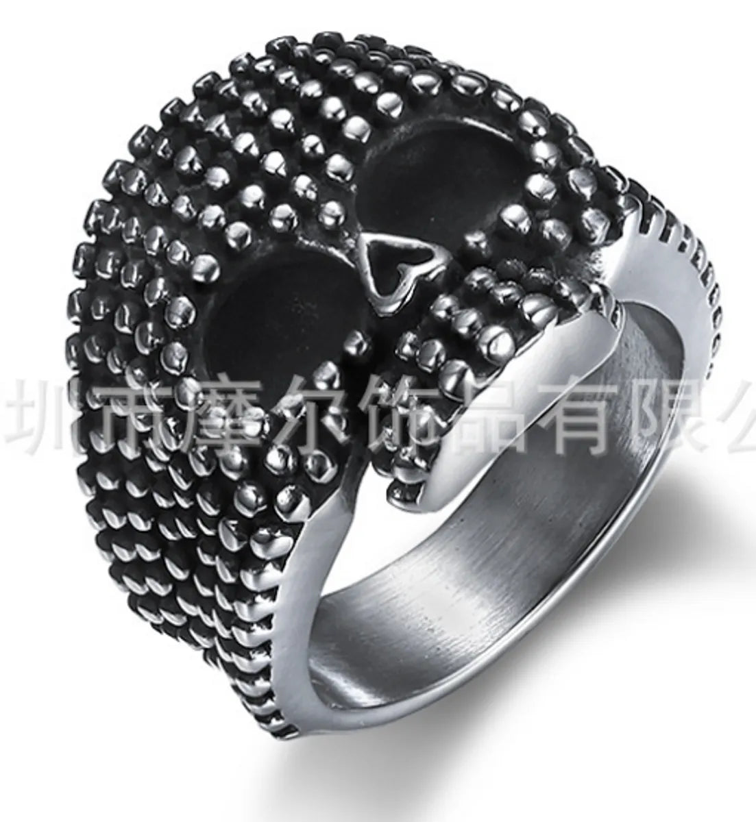 Retro Punk Skull 304 Stainless Steel Men'S Rings