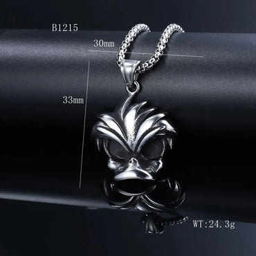 Retro Punk Solid Color 316 Stainless Steel  Polishing Men'S Pendant Necklace