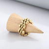 Retro Punk Solid Color Stainless Steel Polishing 18K Gold Plated Unisex Rings