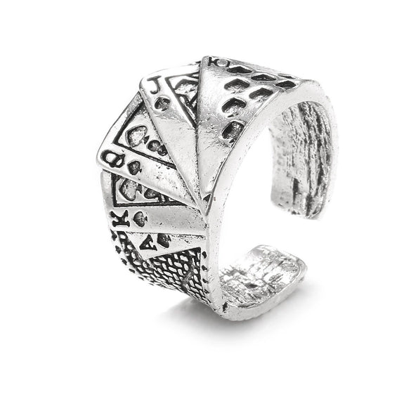 Retro Punk Style Alloy Cast Ring