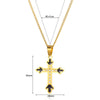 Retro Punk Style Stainless Steel Pendant Necklace With Geometric Pattern Inlaid With Zircon And Electroplated Unisex