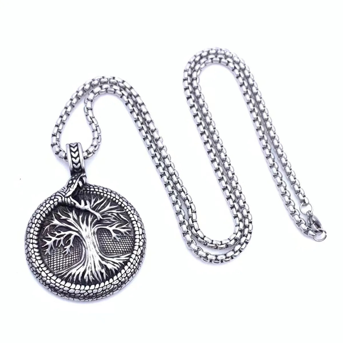 Retro Punk Tree 304 Stainless Steel Men'S Charms Pendant Necklace