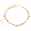 Retro Resin Gemstone Patchwork Waist Chain With Irregular Alloy Metal Edging And Lobster Clasp For Women