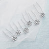 Retro Rhinestone Flower U Shaped Hairpin Elegant Bridal Hair Accessory For Women Fashion Daily Wear