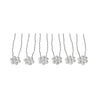 Retro Rhinestone Flower U Shaped Hairpin Elegant Bridal Hair Accessory For Women Fashion Daily Wear