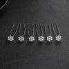 Retro Rhinestone Flower U Shaped Hairpin Elegant Bridal Hair Accessory For Women Fashion Daily Wear