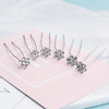 Retro Rhinestone Flower U Shaped Hairpin Elegant Bridal Hair Accessory For Women Fashion Daily Wear