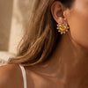 Retro Rhinestone Heart Stud Earrings Alloy Plated Heartshaped Earrings With Stainless Steel Posts For Women