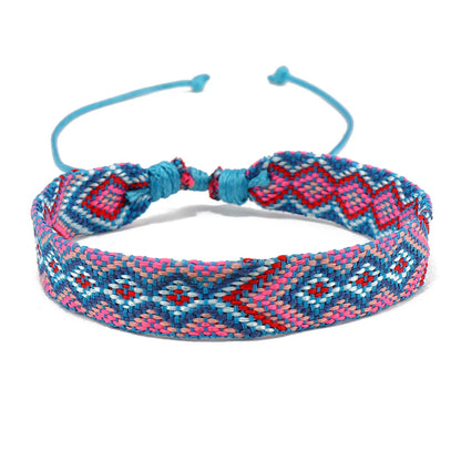 Retro Rhombus Nylon Handmade Women'S Bracelets