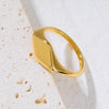 304 Stainless Steel 18K Gold Plated Retro Plating Rhombus Rings