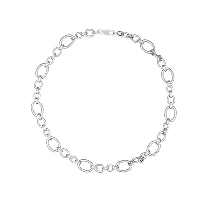 Retro Roman Style Geometric Stainless Steel Plating Bracelets Necklace