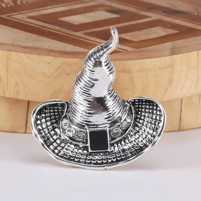 Retro Roman Style Hat Alloy Inlay Zircon Women'S Brooches