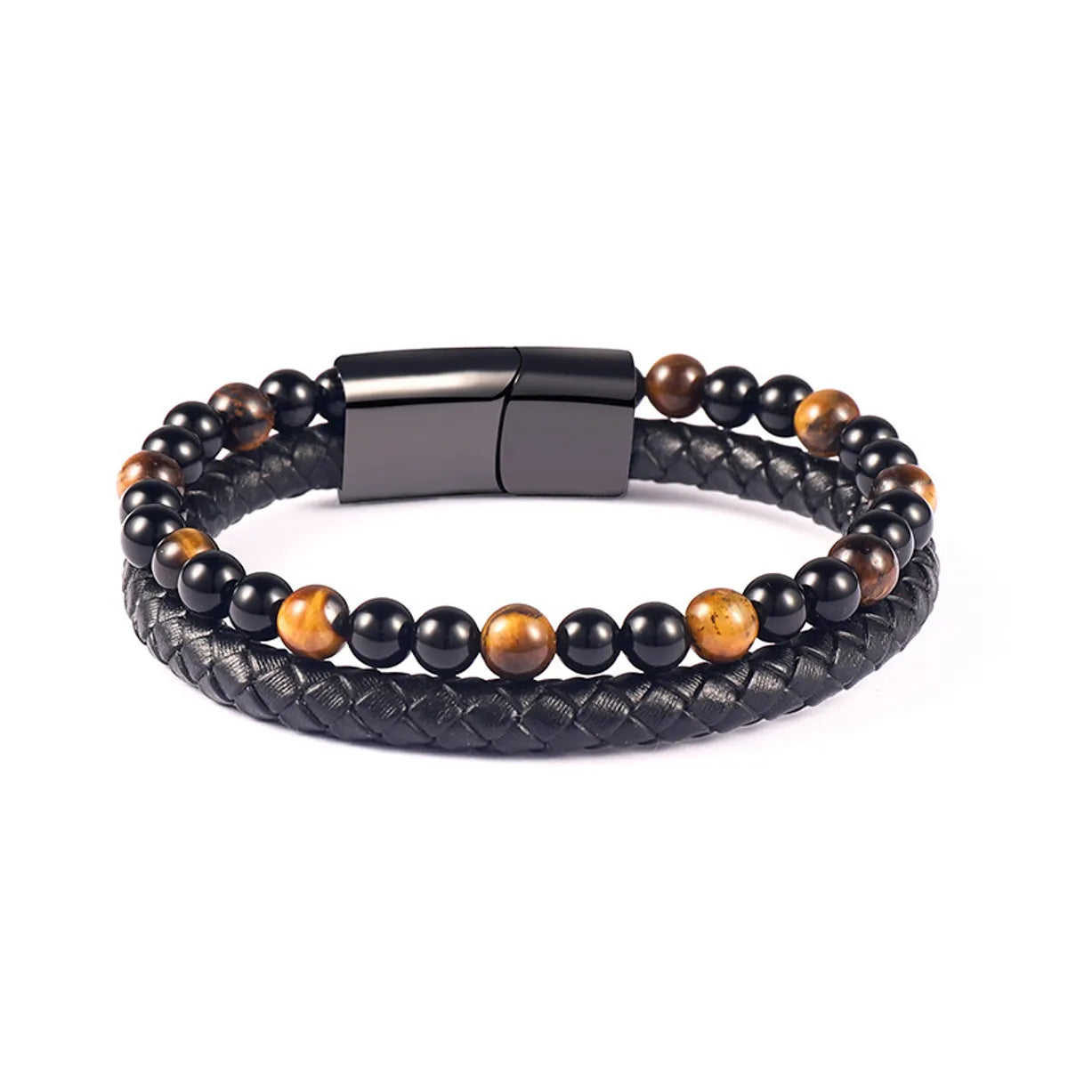 Retro Round Alloy Beaded Bracelets