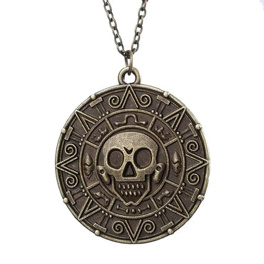 Retro Round Alloy Plating Gold Plated Men'S Pendant Necklace